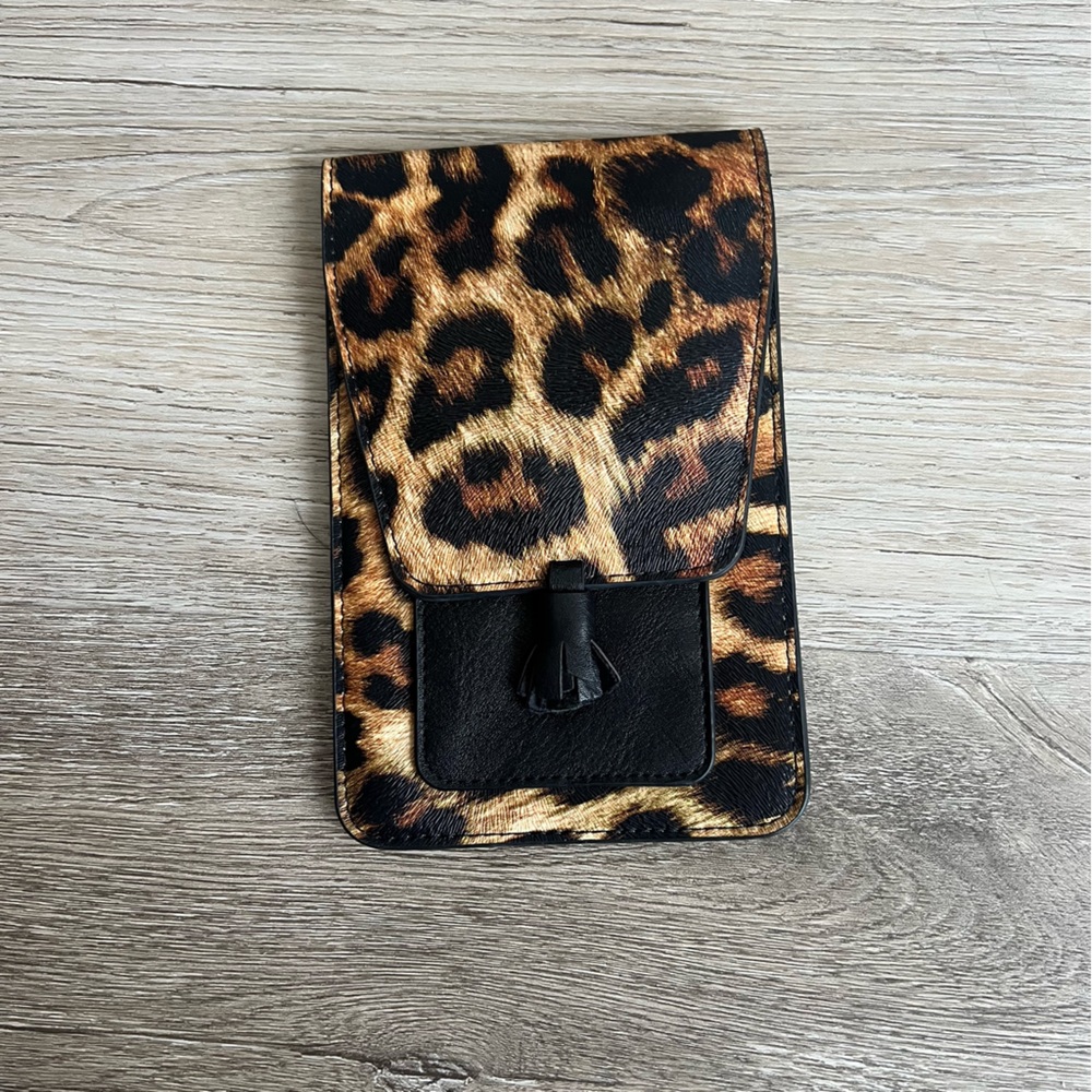 Leopard Print Leather Pouch - image 7